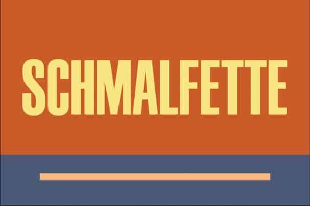 Schmalfette Regular Font preview