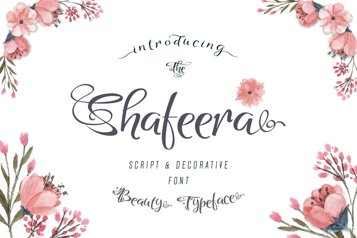 Shafeera Script Font preview