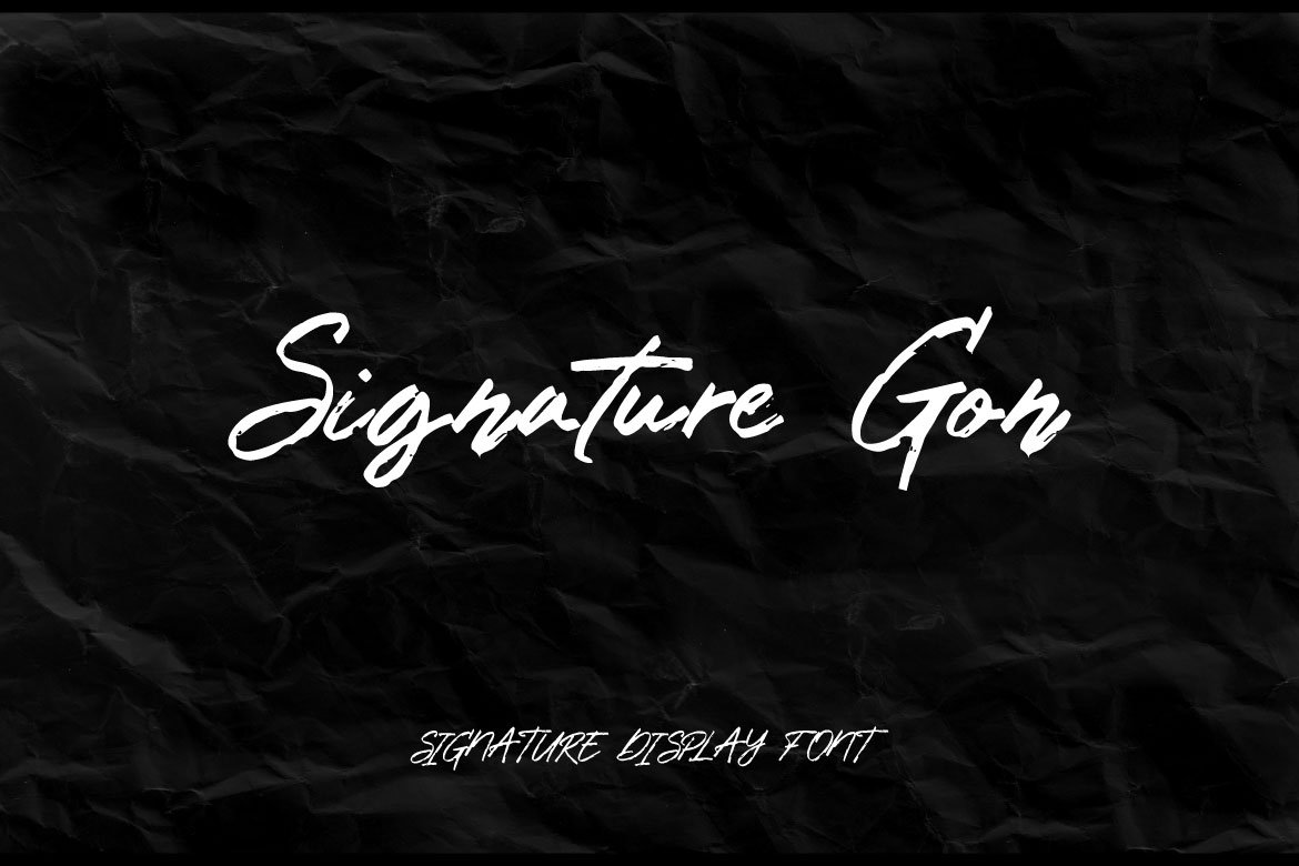 Signature Gon Font preview