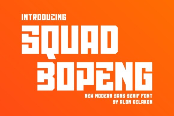 Squad Bopeng Font preview