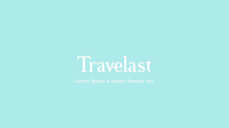 Travelast Italic Font preview