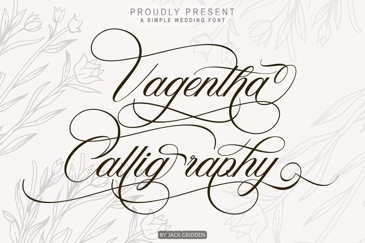 Vagentha Calligraphy Font preview