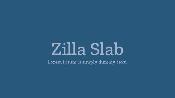 Zilla Regular Font preview