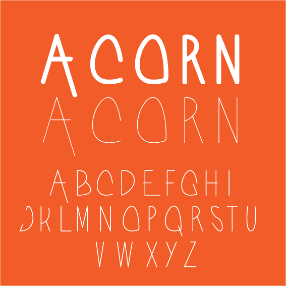 Acorn Extra Light Font preview