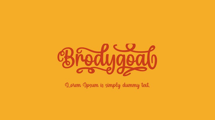 Brodygoal Font preview