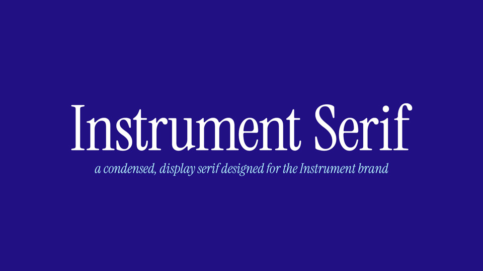 Instrument Serif Regular Font preview