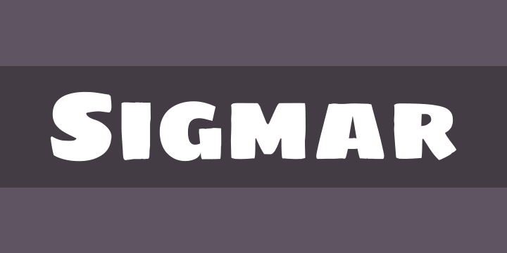 Sigmar Regular Font preview