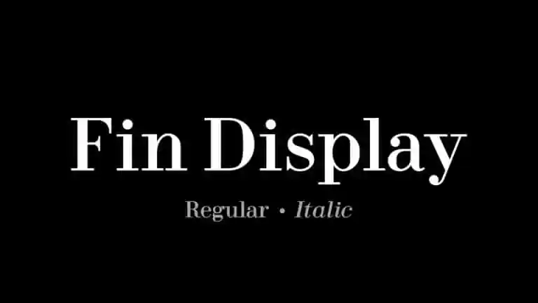 Fin Serif Display Font preview