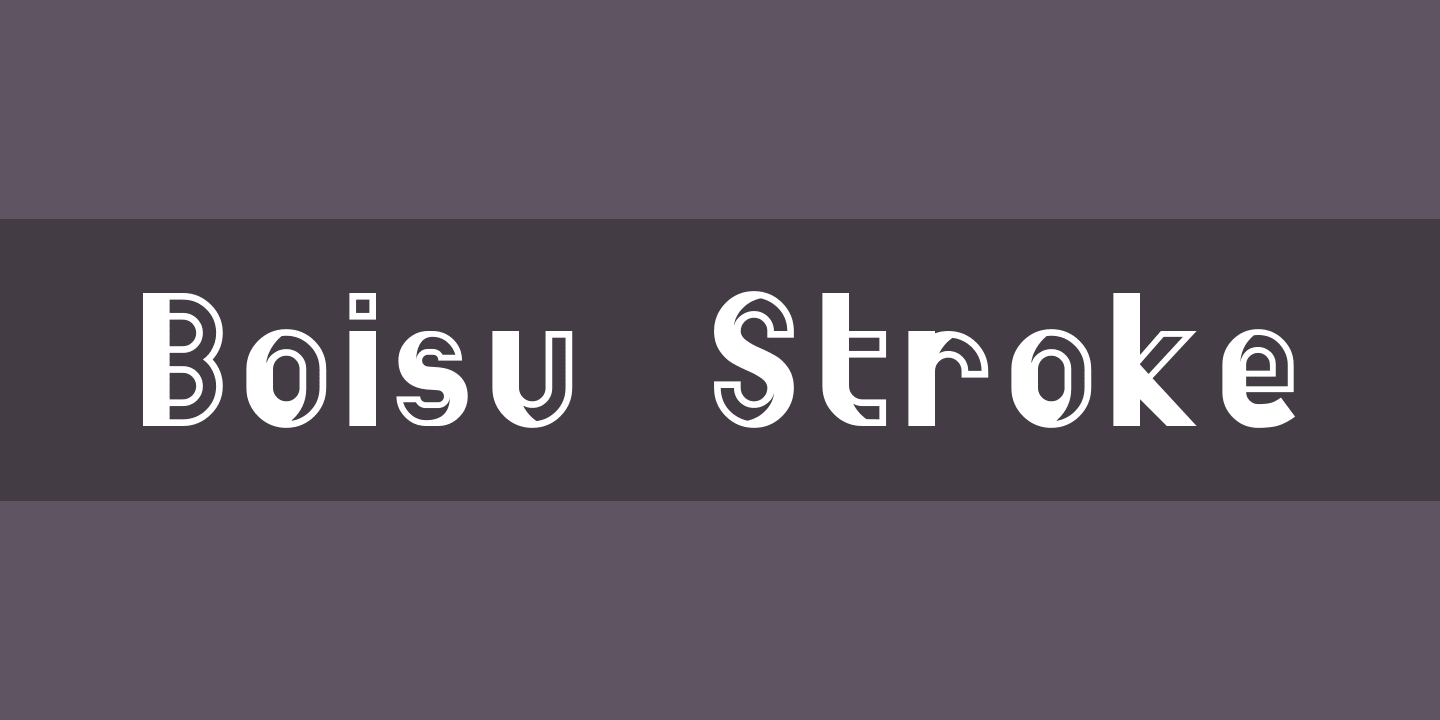 Boisu Stroke Font preview
