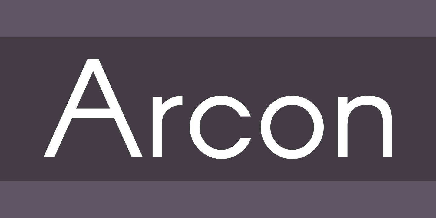 Arcon Font preview