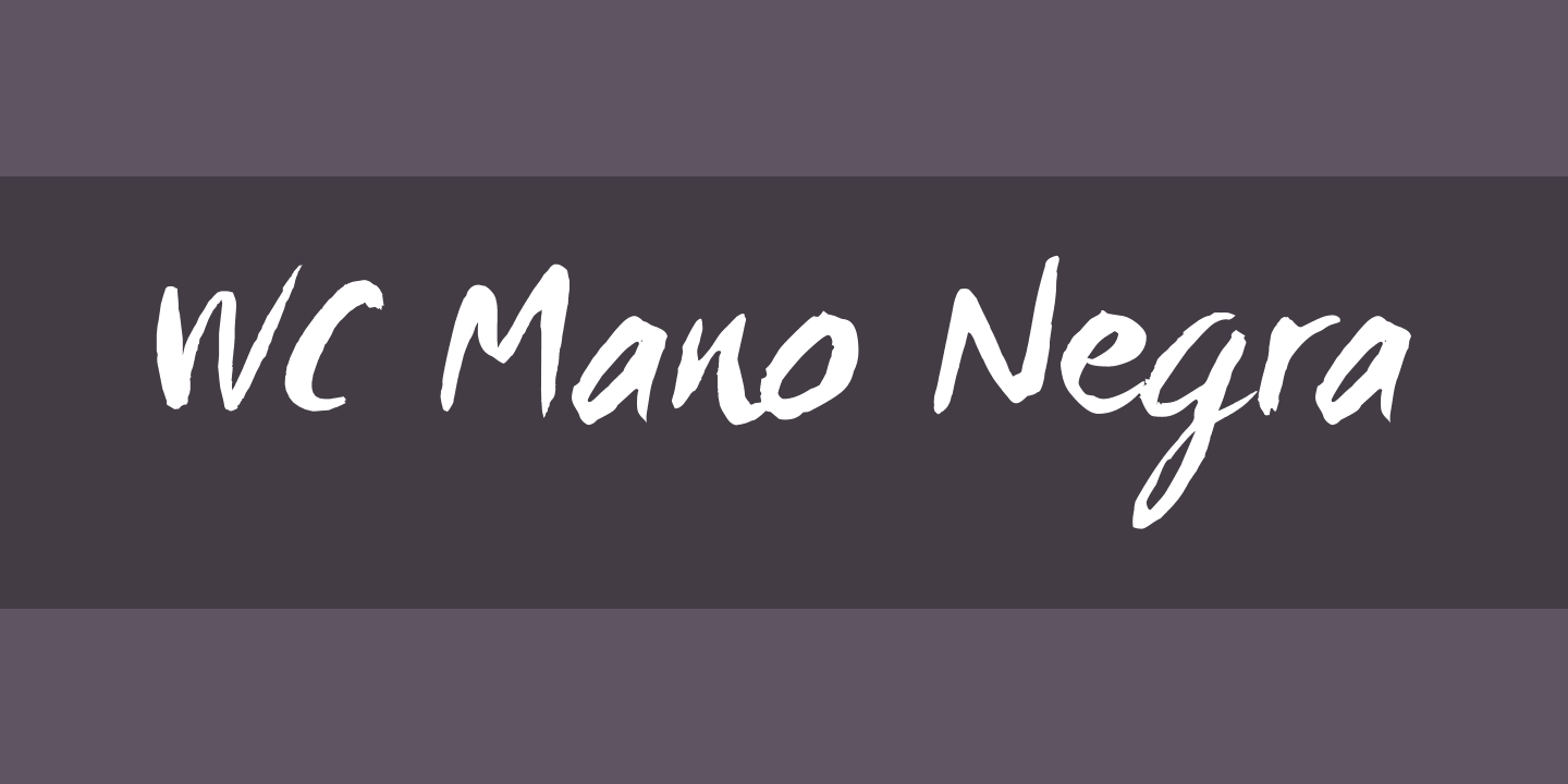 WC Mano Negra Font preview