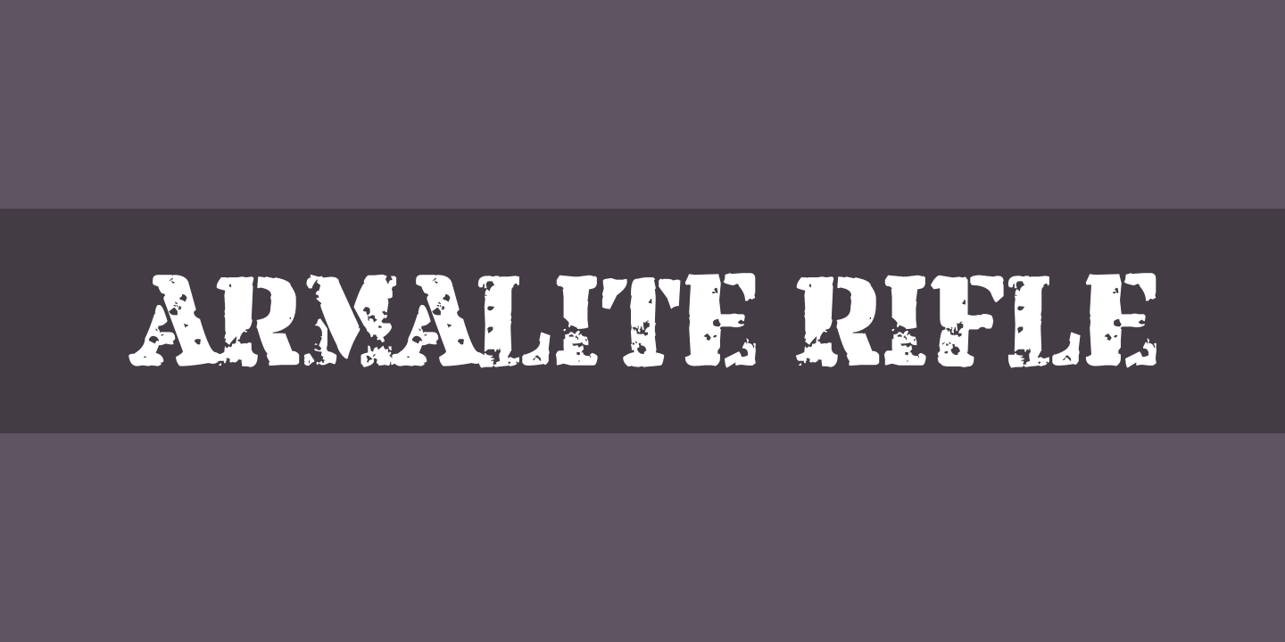 Armalite Rifle Regular Font preview
