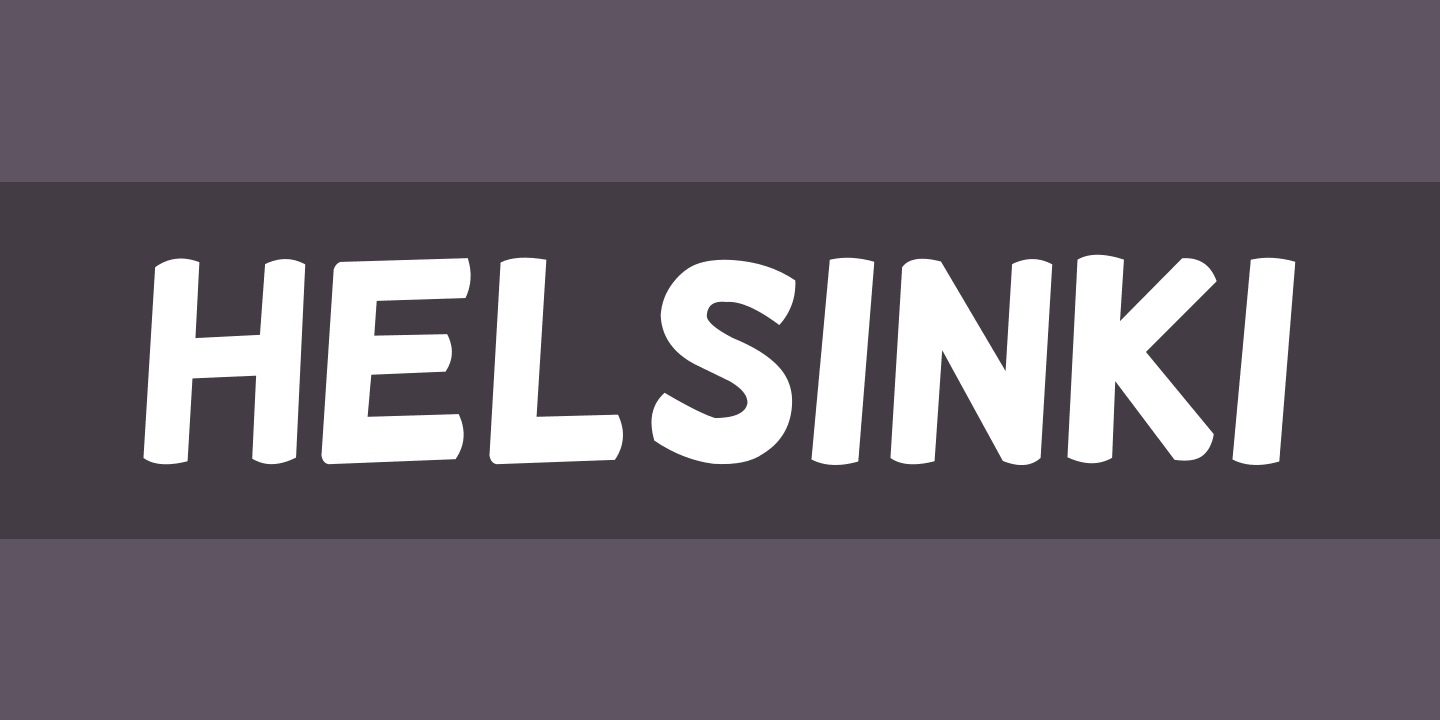 Helsinki Regular Font preview