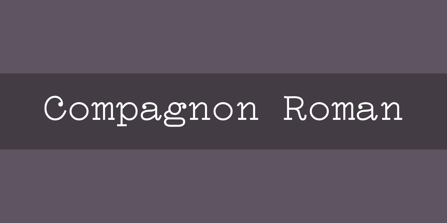 Compagnon Font preview