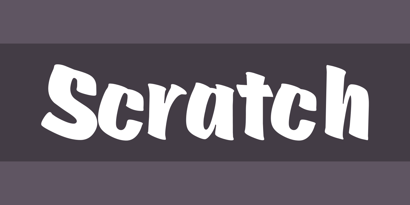 Scratch Font preview