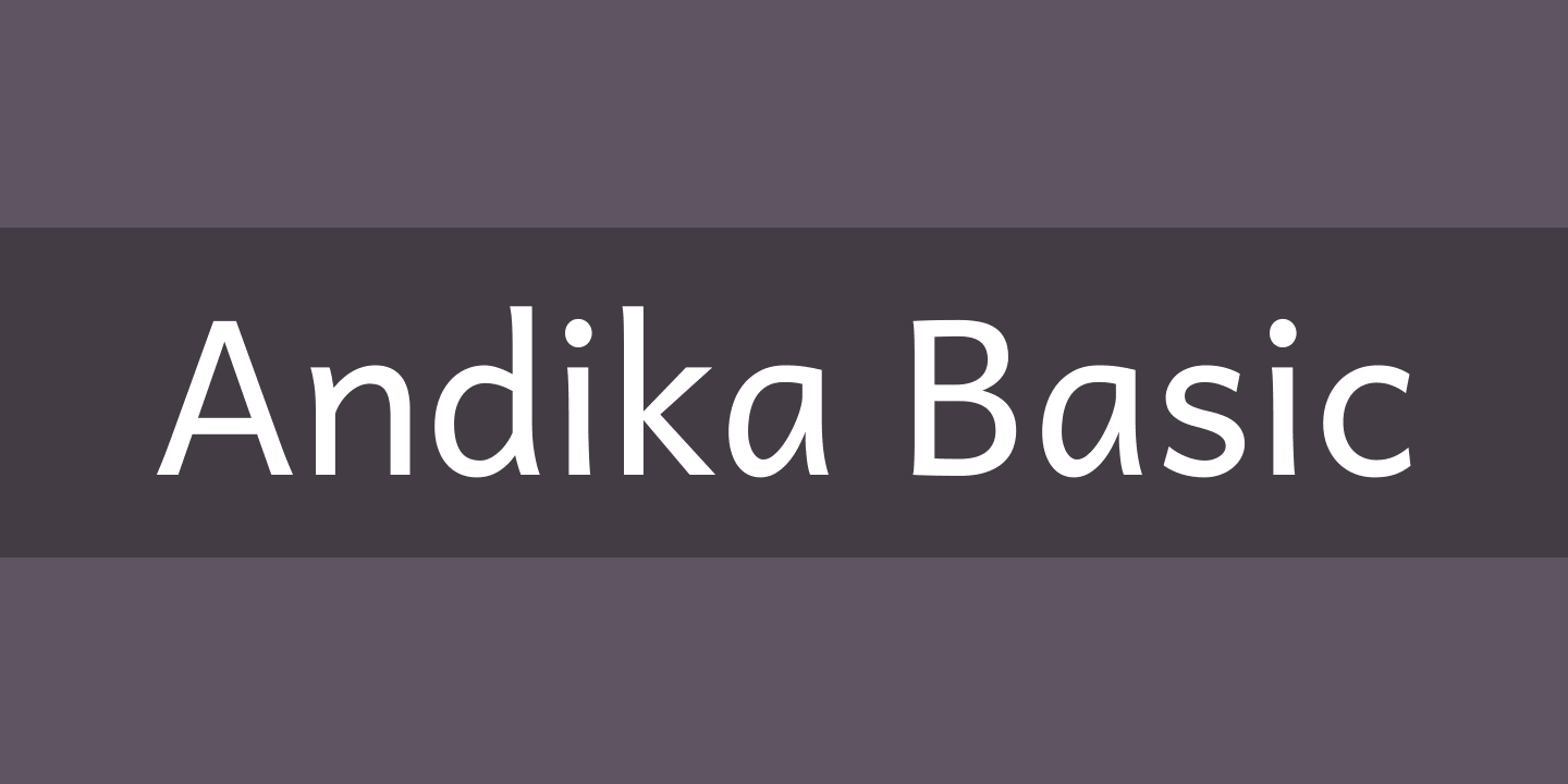 Andika Basic Font preview