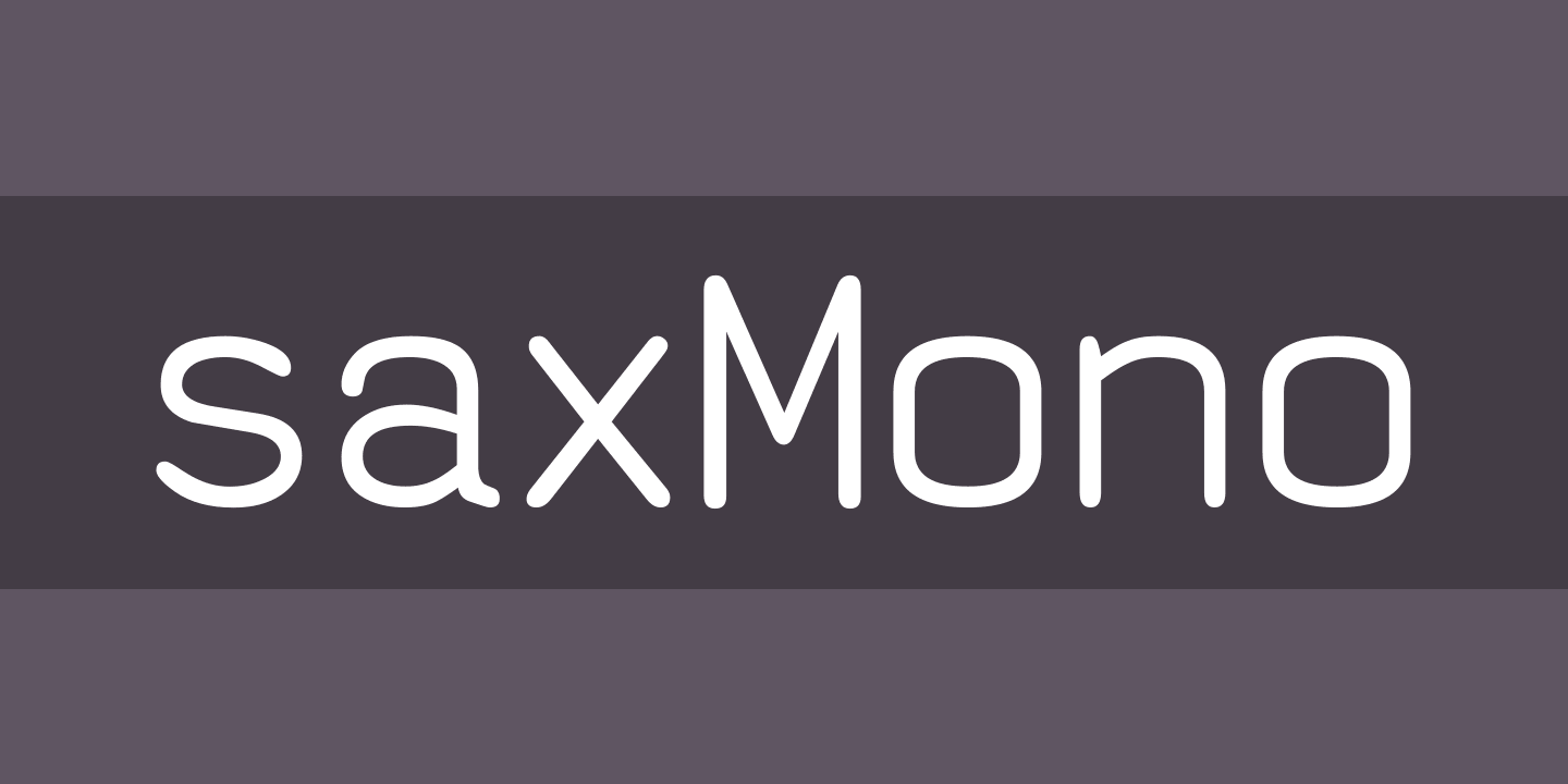 saxMono Font preview