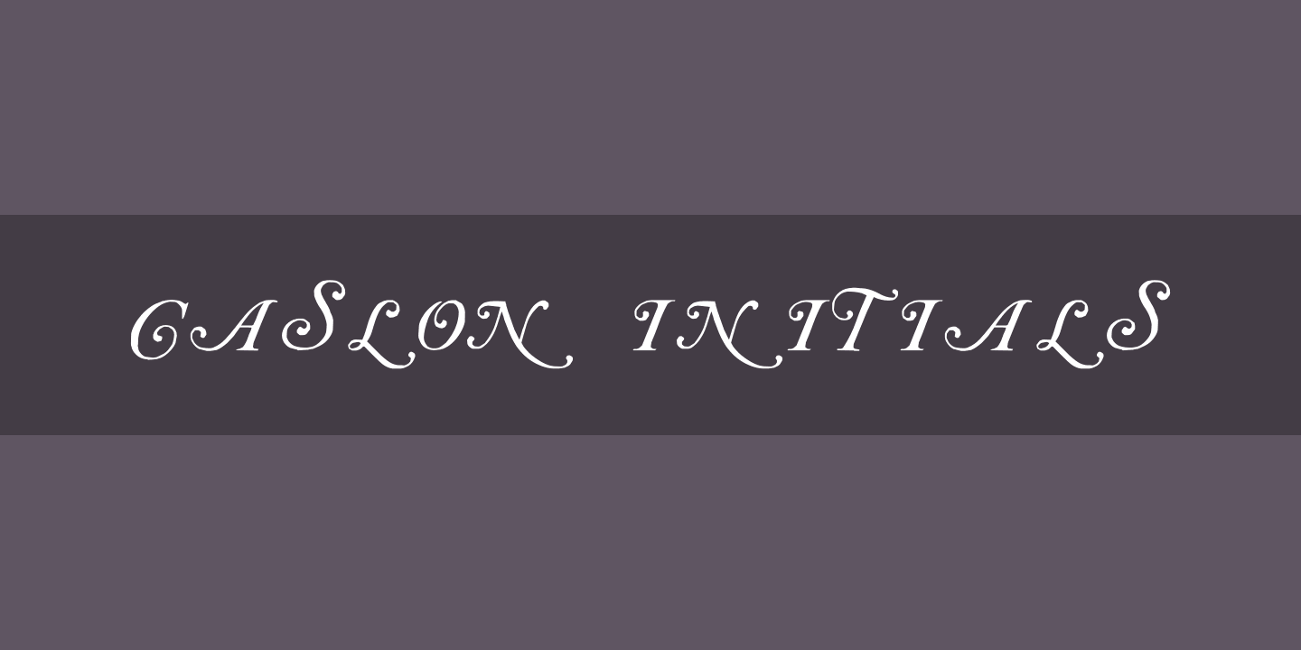 Caslon Initials Font preview