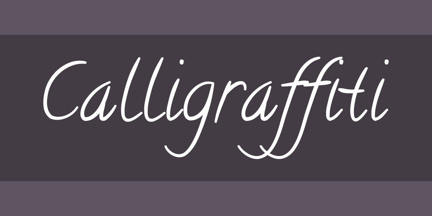 Calligraffiti Font preview
