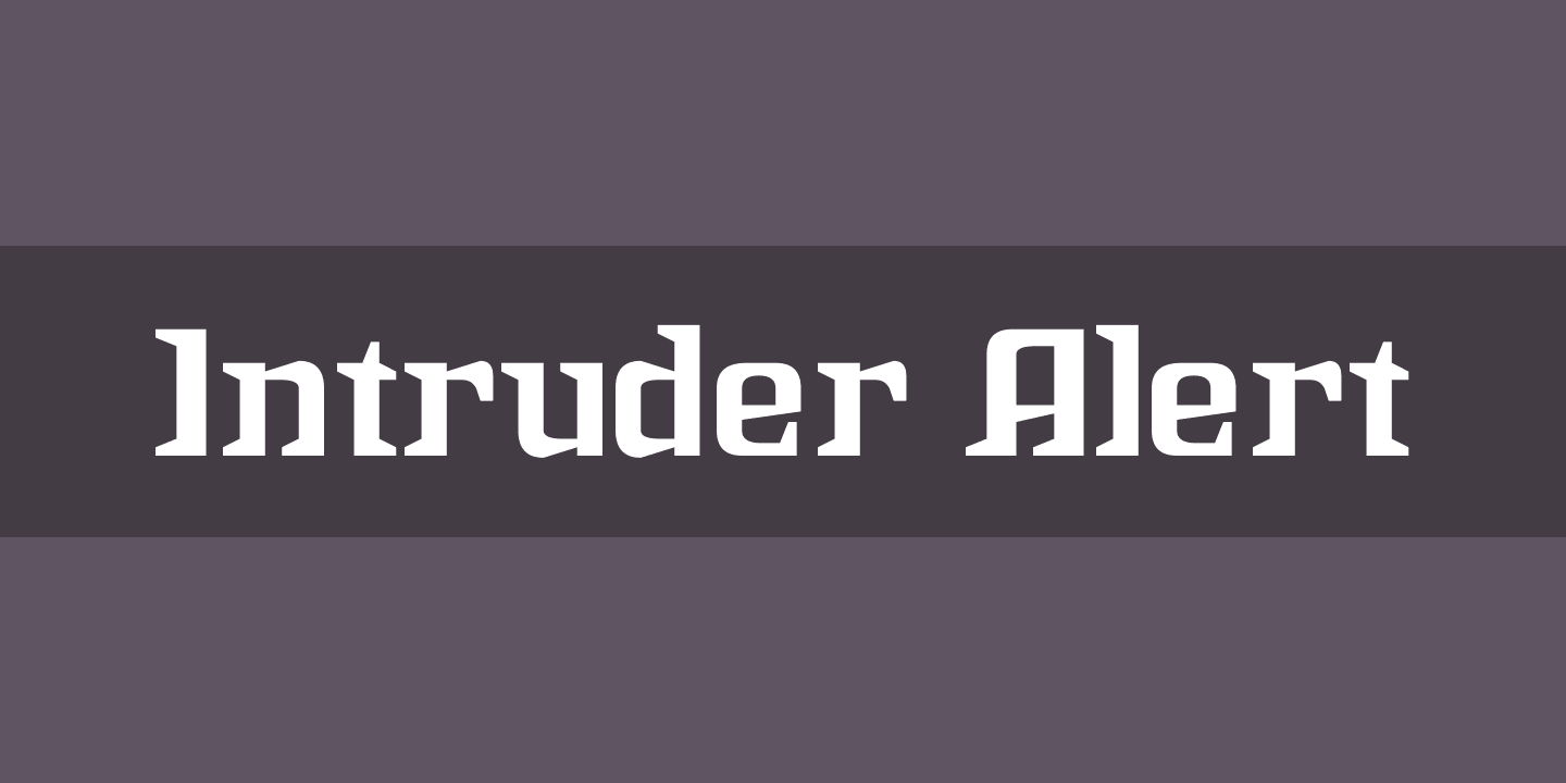 Intruder Alert Font preview