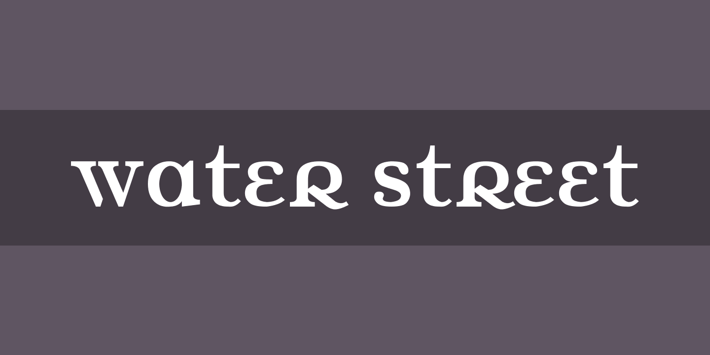 Water Street Font preview