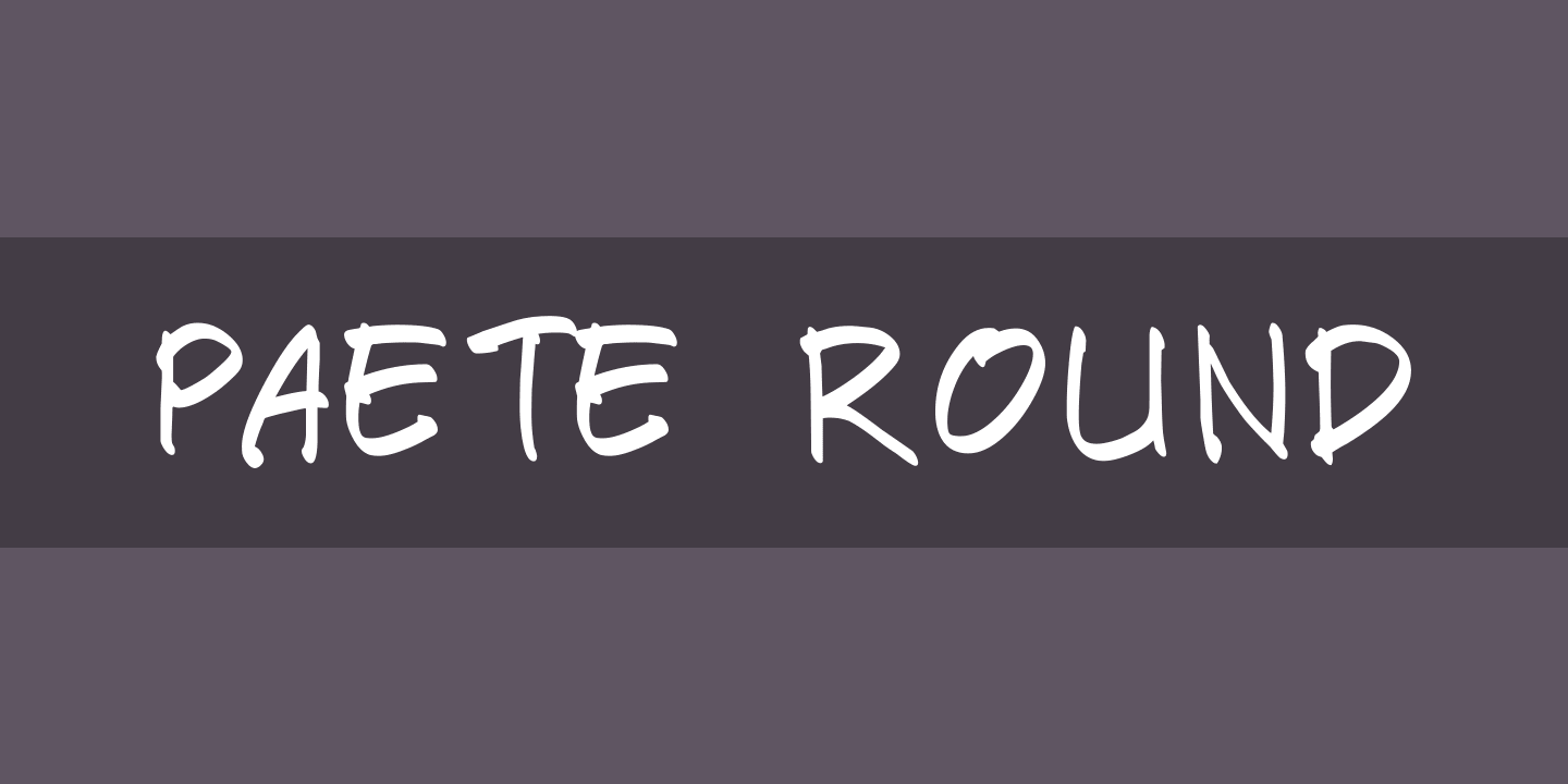Paete Round Font preview