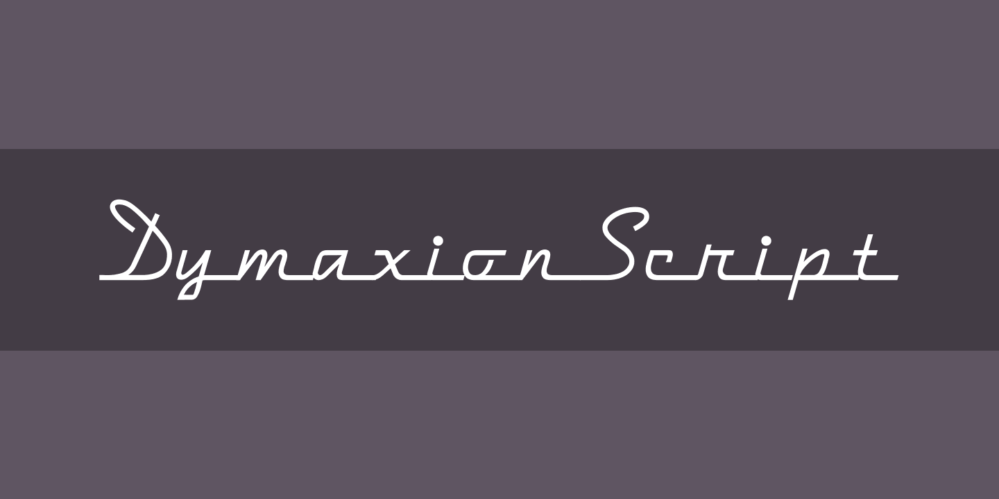 DymaxionScript Font preview