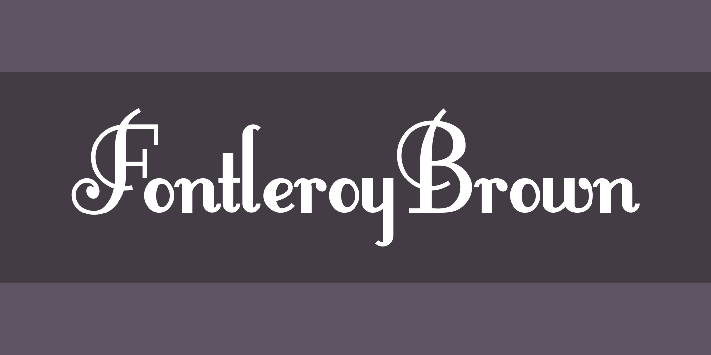 FontleroyBrown Font preview
