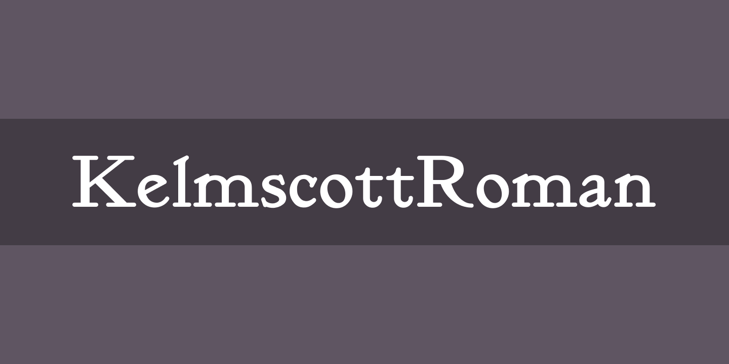 KelmscottRoman Regular Font preview