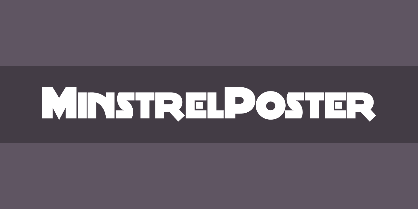 MinstrelPoster Font preview