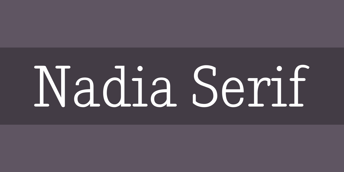 Nadia Serif Font preview