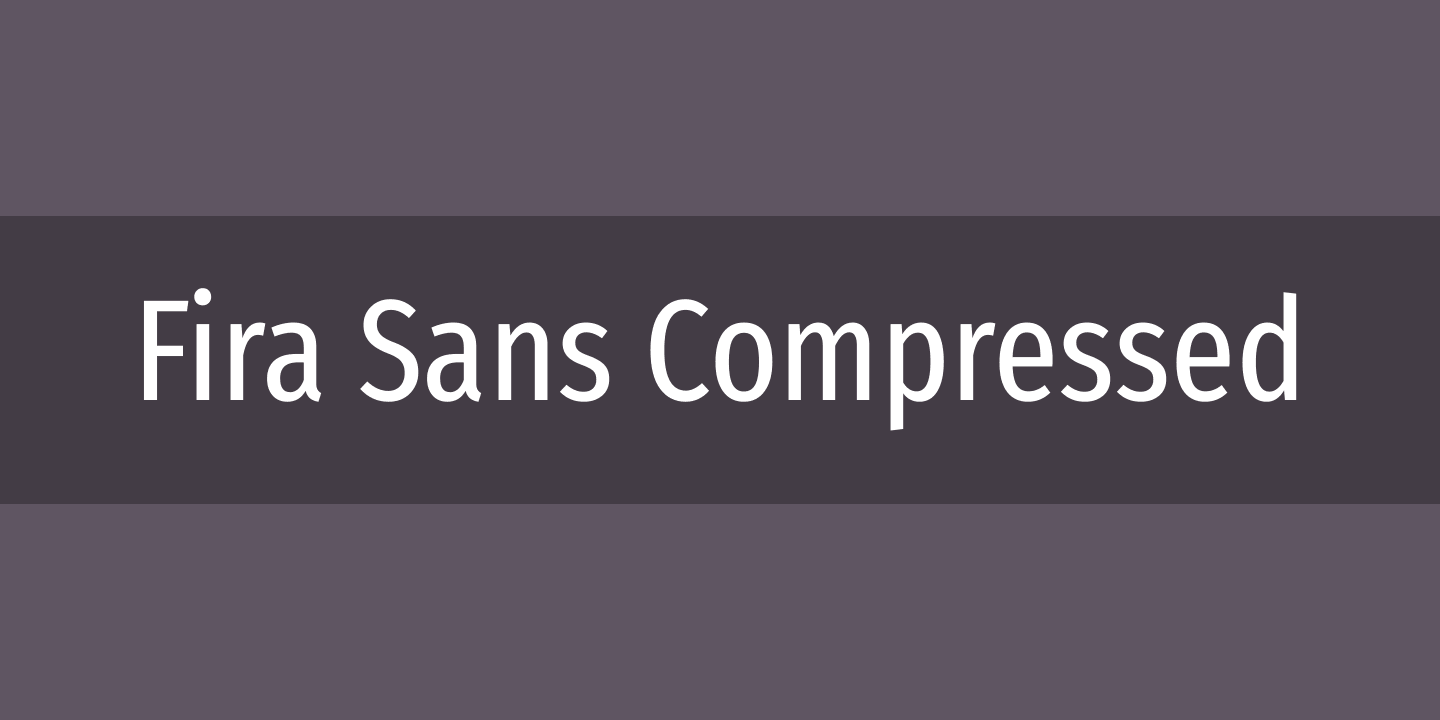 Fira Sans Compressed Medium Font preview