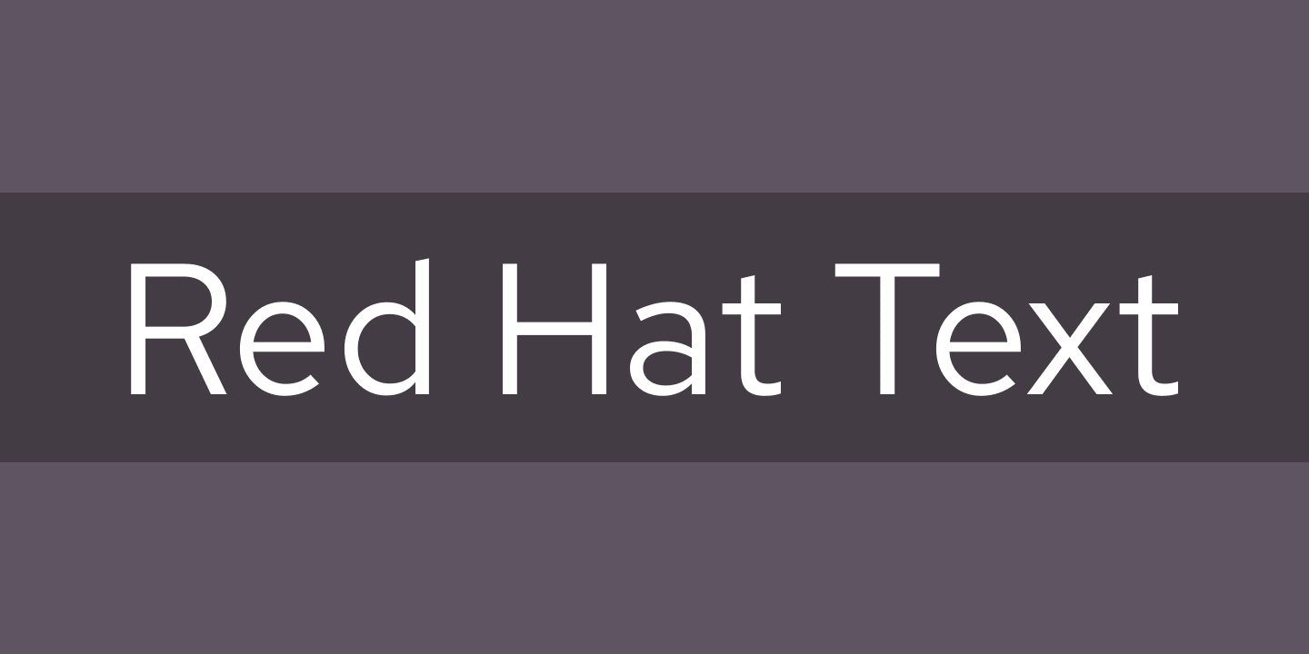 Red Hat Text Bold Font preview
