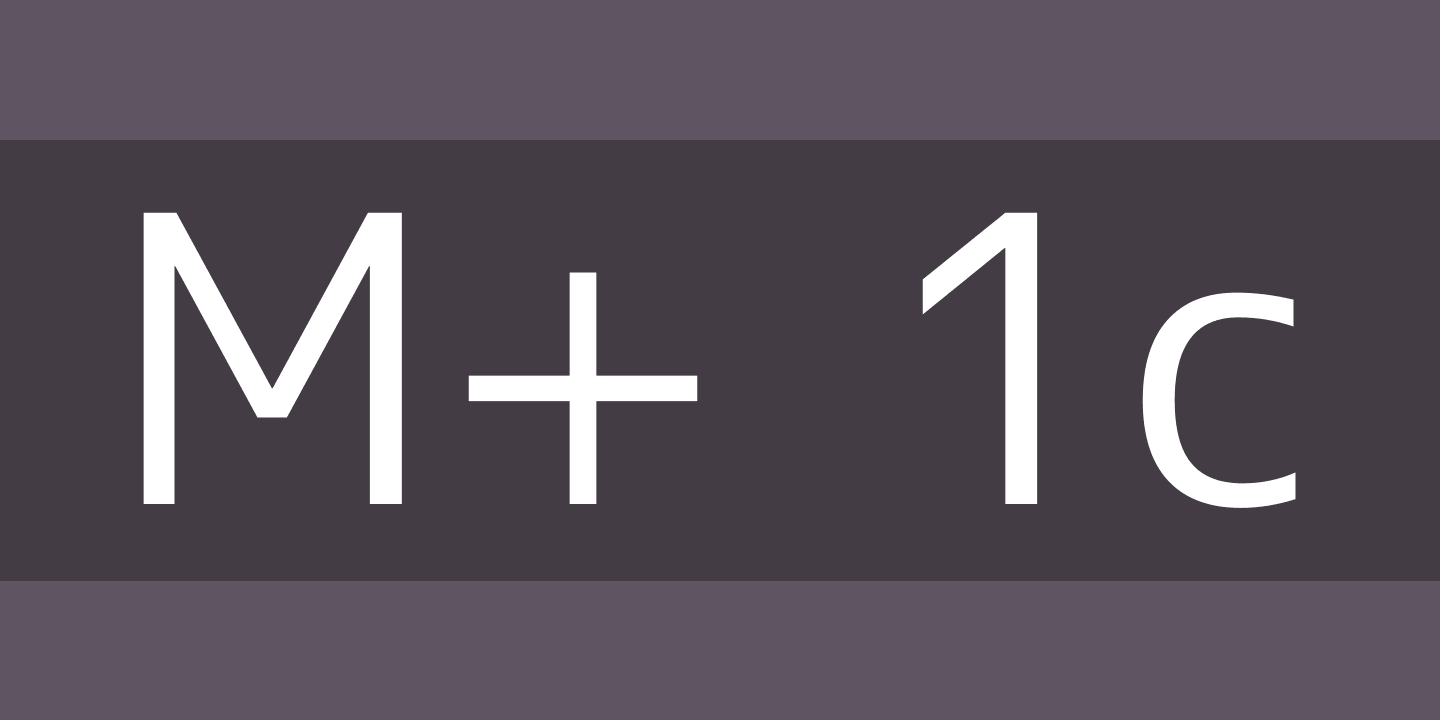 M+ 1c Medium Font preview
