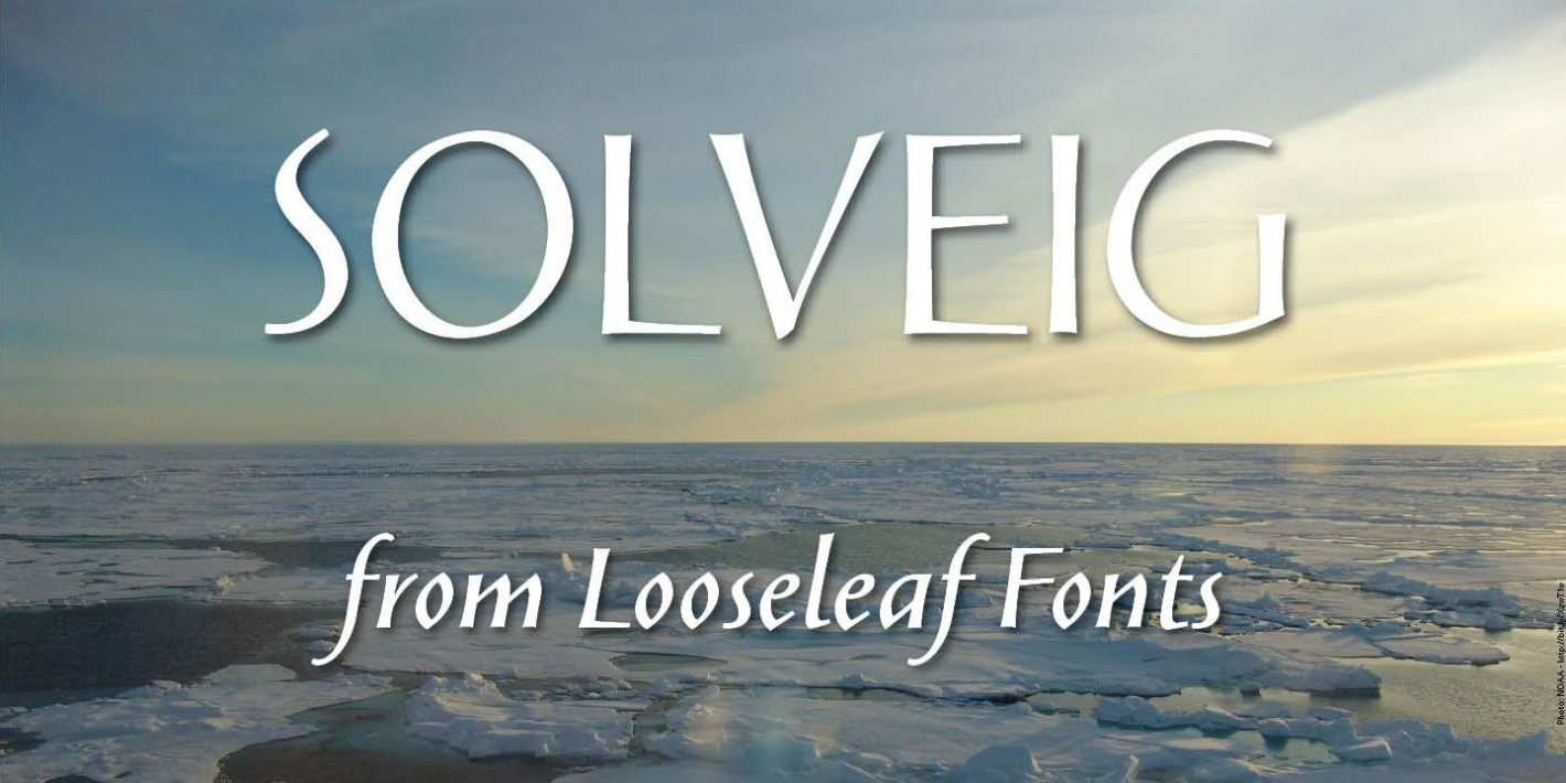 Solveig Demi Bold Italic Font preview