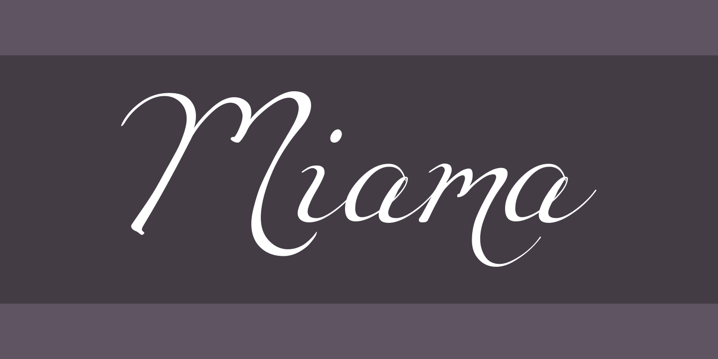 Miama Regular Font preview