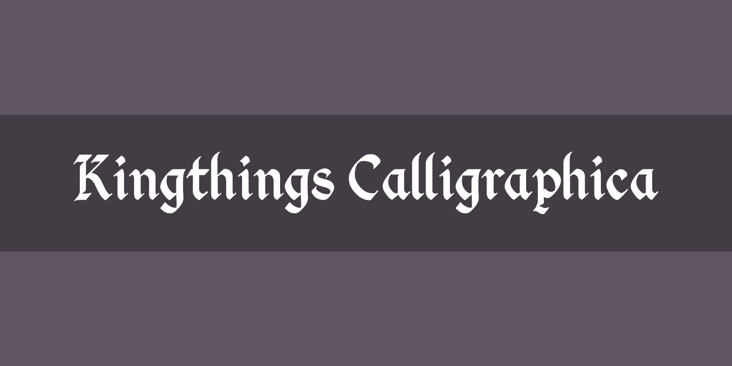 Kingthings Calligraphica Font preview