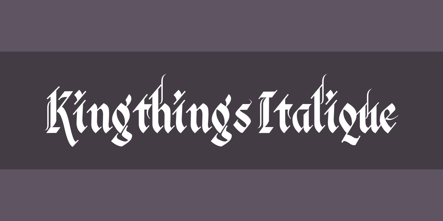 Kingthings Italique Regular Font preview