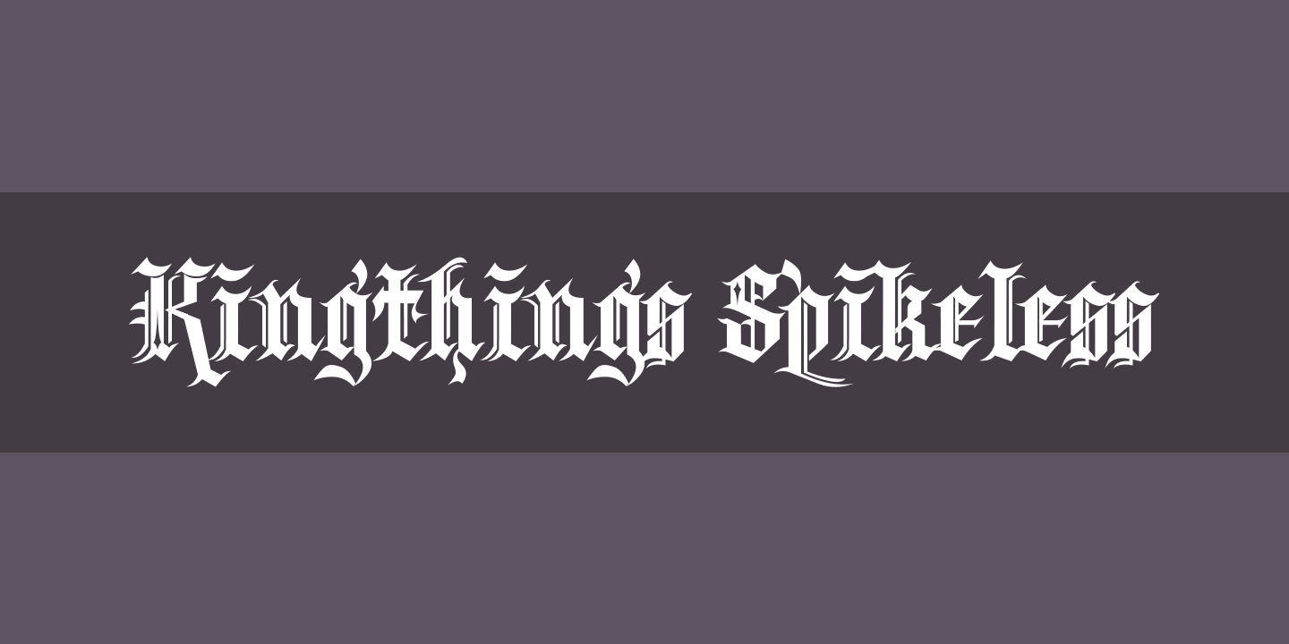 Kingthings Spikeless Regular Font preview