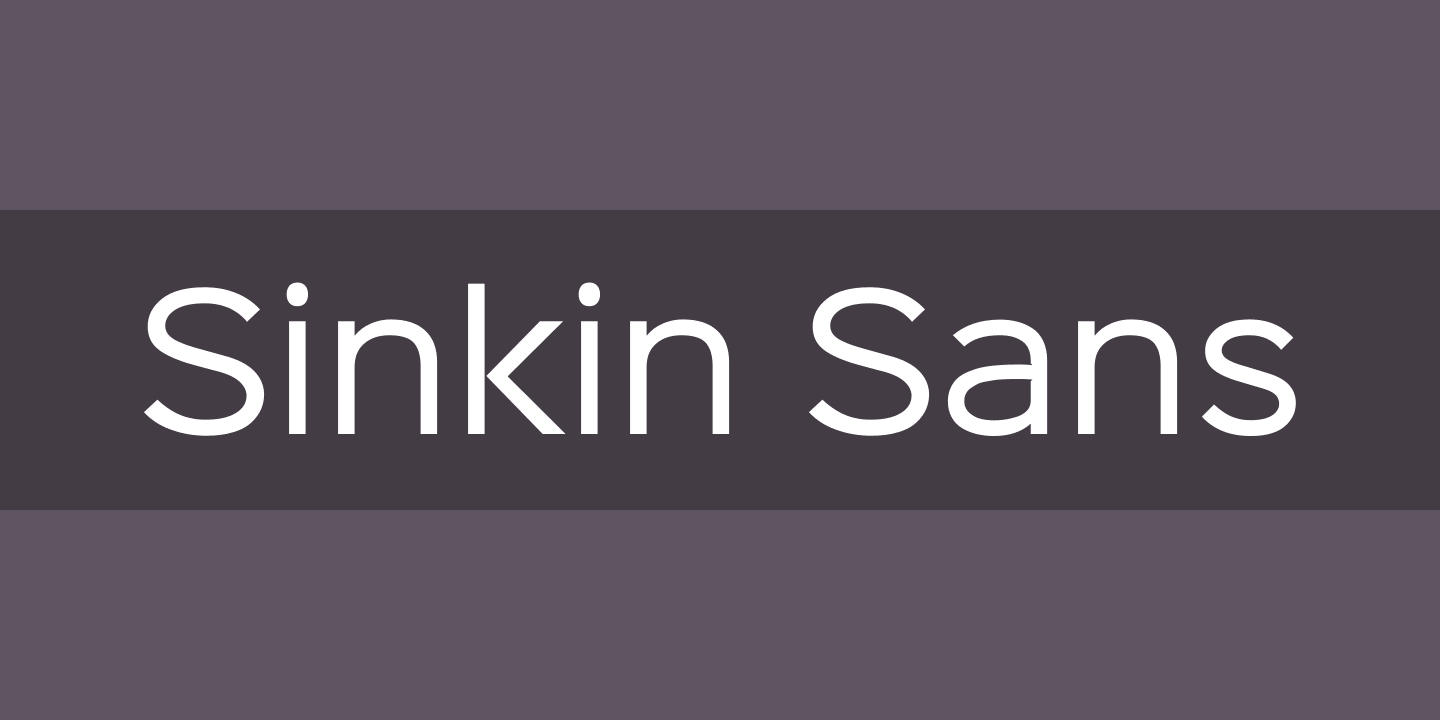 Sinkin Sans Font preview