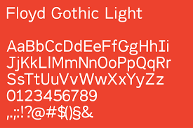 Floyd Gothic Light Font preview