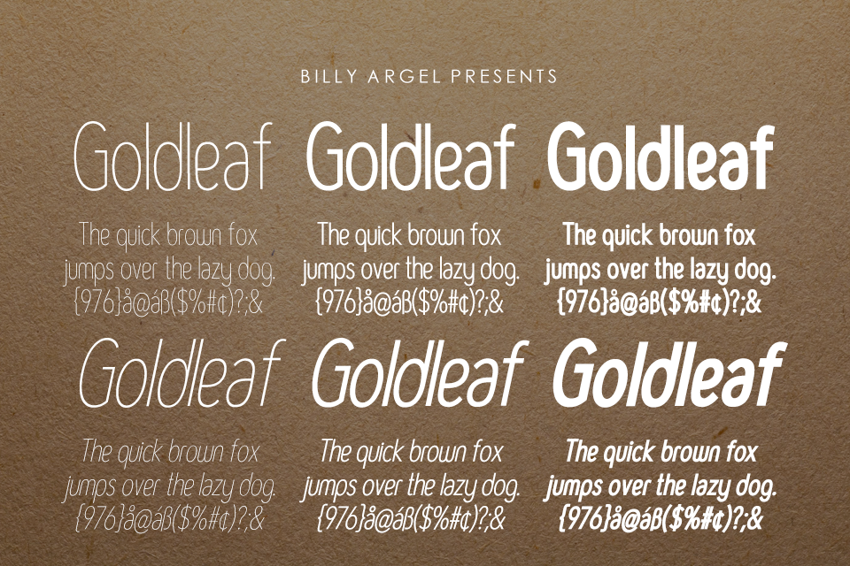 Goldleaf Font preview