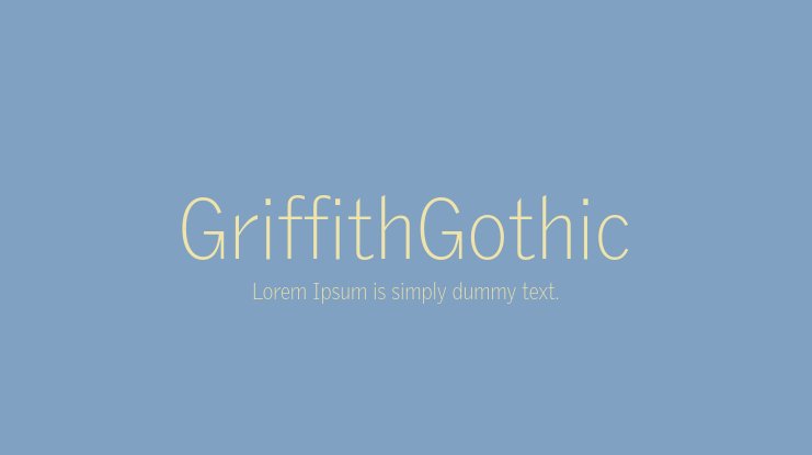 Griffith Gothic Condensed Regular Font preview