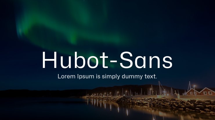 Hubot Sans Narrow Font preview
