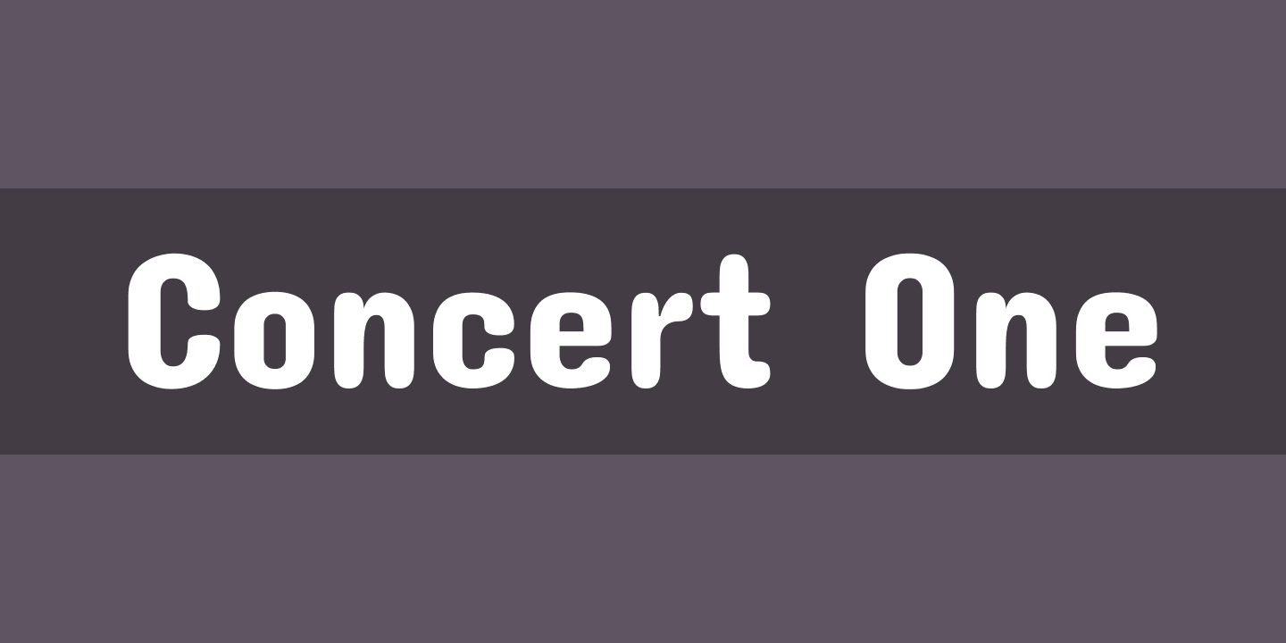 Concert One Font preview