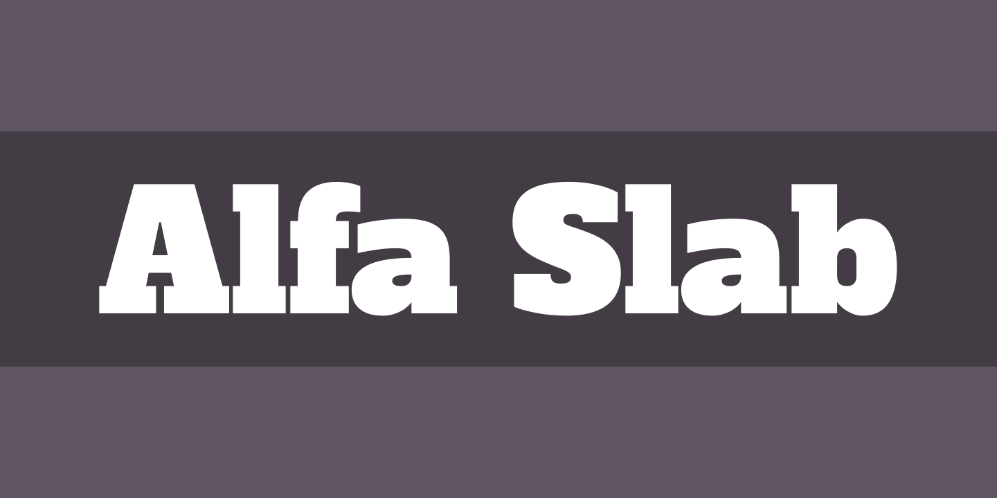Alfa Slab Font preview