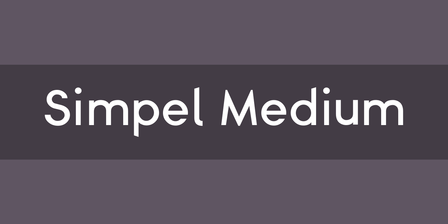 Simpel Medium Font preview