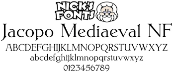 Jacopo Mediaeval NF Font preview
