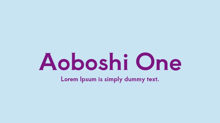 Aoboshi One Font preview