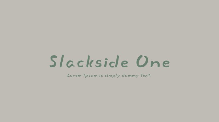 Slackside One Font preview